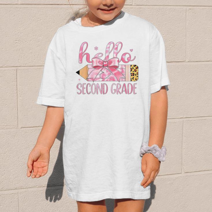 Hello Second Grade Pencil Tie Dye Coquette Back To School Graphic Kid T-Shirt Hello Second Grade Pencil Tie Dye Coquette Back To School Graphic Kid T-Shirt
