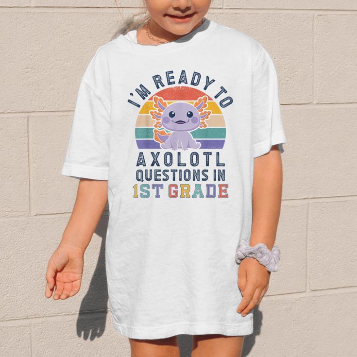 I'm Ready To Axolotl Questions In 1st Grade Back To School Graphic Kid T-Shirt I'm Ready To Axolotl Questions In 1st Grade Back To School Graphic Kid T-Shirt