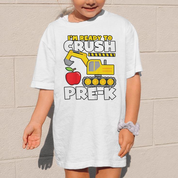 I'm Ready To Crush Pre-K Excavator Back To School Boys Graphic Kid T-Shirt I'm Ready To Crush Pre-K Excavator Back To School Boys Graphic Kid T-Shirt