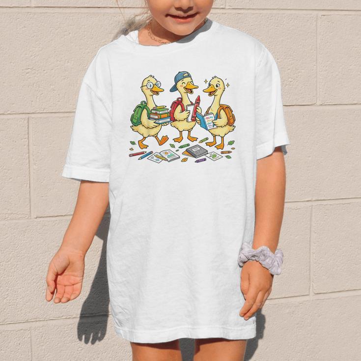 Kindergarten 1st Grade Goose Back To School Boys Graphic Kid T-Shirt