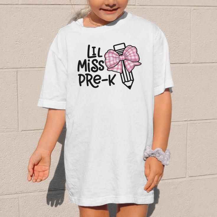 LiL Miss Pre-K Cute Back To School Pink Y2k Coquette Bow Graphic Kid T-Shirt LiL Miss Pre-K Cute Back To School Pink Y2k Coquette Bow Graphic Kid T-Shirt