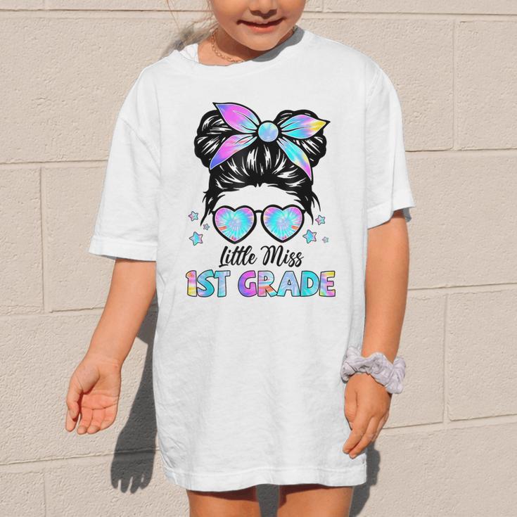 Little Miss 1st Grade Messy Bun Back To School Girls Kids Graphic Kid T-Shirt Little Miss 1st Grade Messy Bun Back To School Girls Kids Graphic Kid T-Shirt