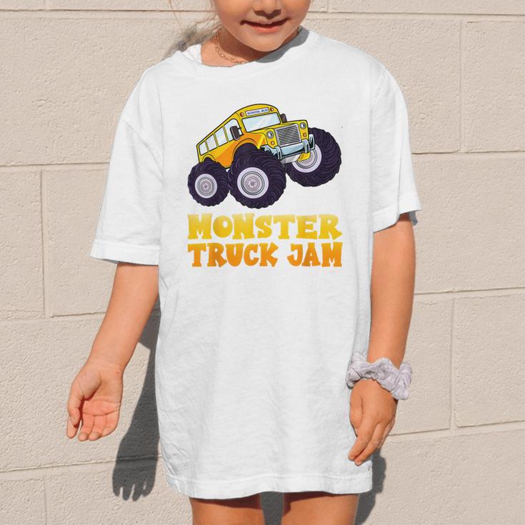 Monster Truck Jam School Bus Yellow Back To School Toddlers Graphic Kid T-Shirt Monster Truck Jam School Bus Yellow Back To School Toddlers Graphic Kid T-Shirt