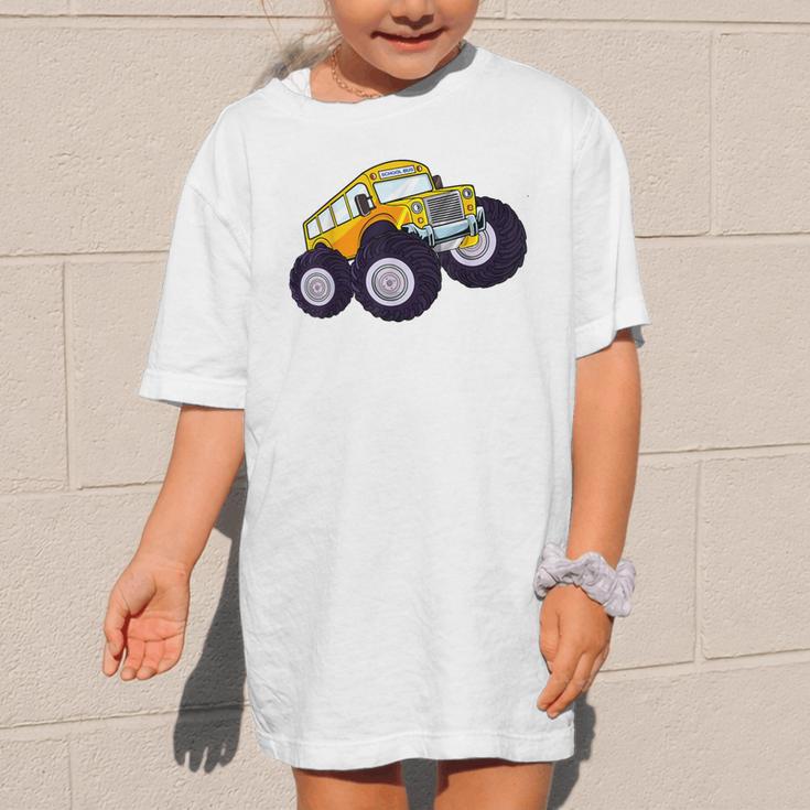 Monster Truck School Bus Yellow Back To School Kids Toddler Graphic Kid T-Shirt Monster Truck School Bus Yellow Back To School Kids Toddler Graphic Kid T-Shirt