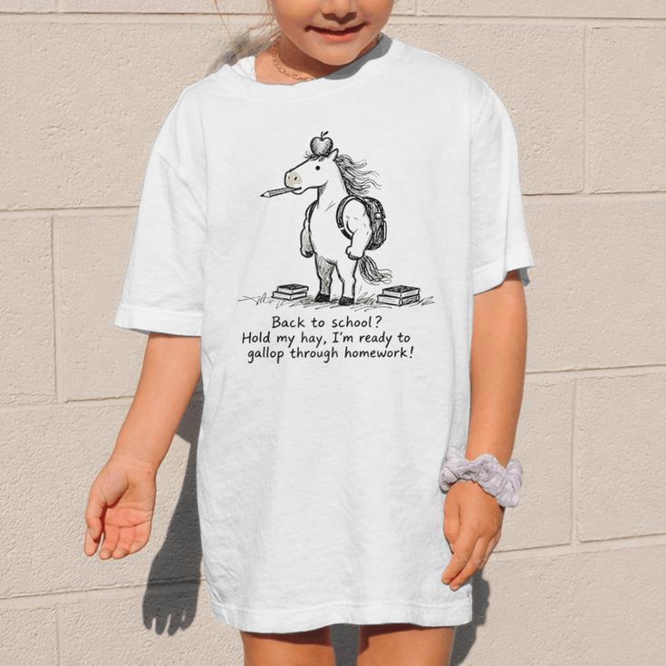 Naive Horse Doodle Back To School Gallop Homework Art Graphic Kid T-Shirt Naive Horse Doodle Back To School Gallop Homework Art Graphic Kid T-Shirt