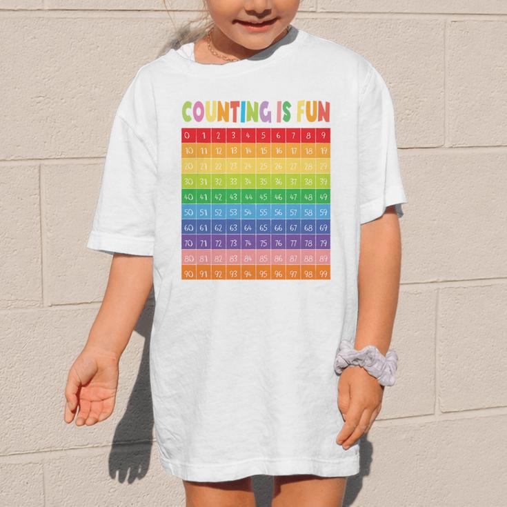 Numbers Learning Cute Numbers 0-100 Back To School Counting Graphic Kid T-Shirt