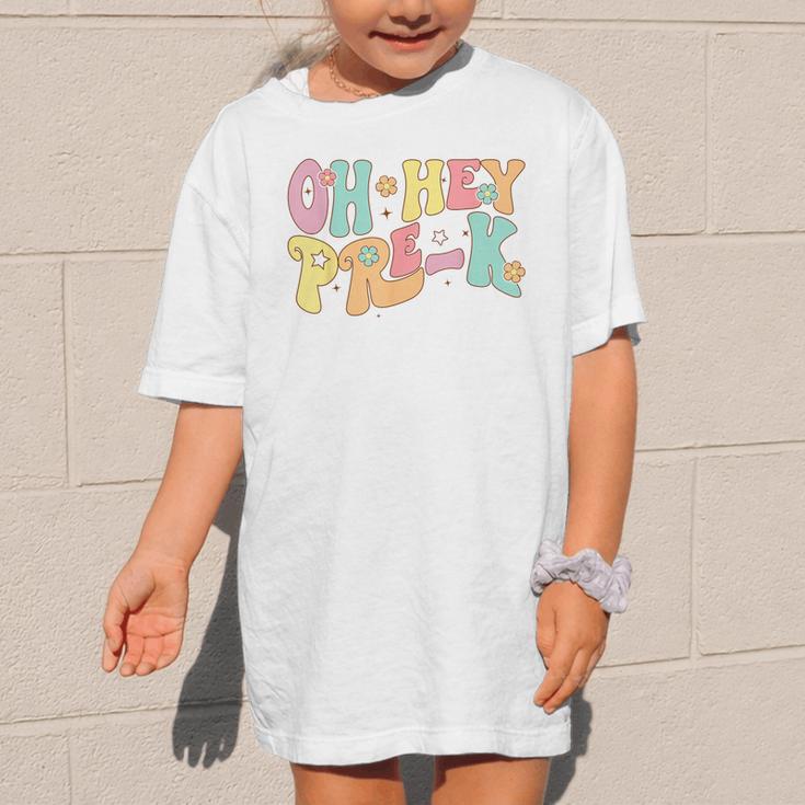 Oh Hey Pre-K Groovy Retro First Day Back To School Graphic Kid T-Shirt Oh Hey Pre-K Groovy Retro First Day Back To School Graphic Kid T-Shirt