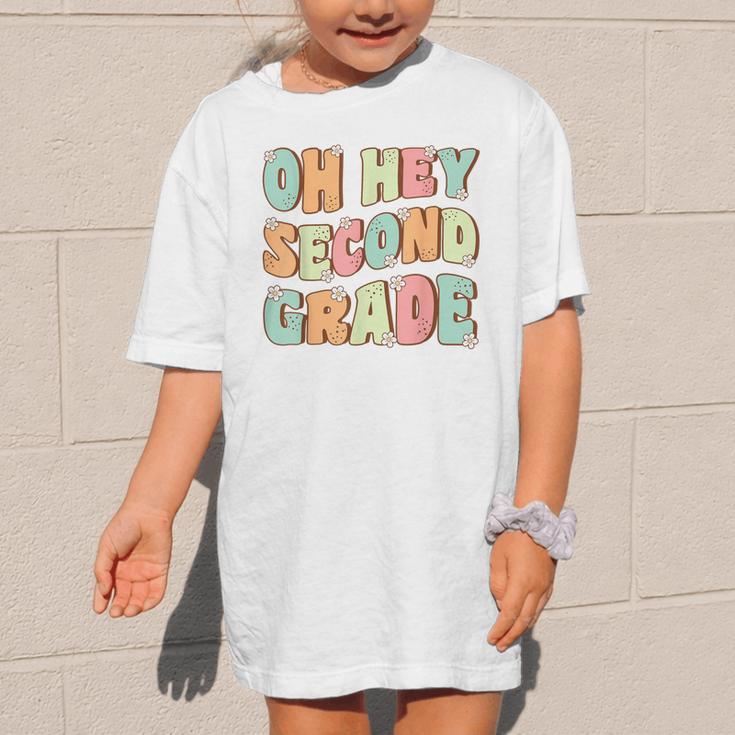 Oh Hey Second Grade Cute Groovy Back To School 2nd Grade Graphic Kid T-Shirt Oh Hey Second Grade Cute Groovy Back To School 2nd Grade Graphic Kid T-Shirt