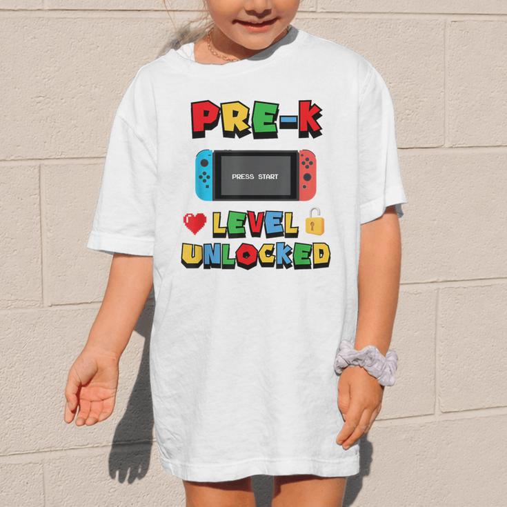 Pre-K Level Unlocked Back To School Video Game Graphic Kid T-Shirt