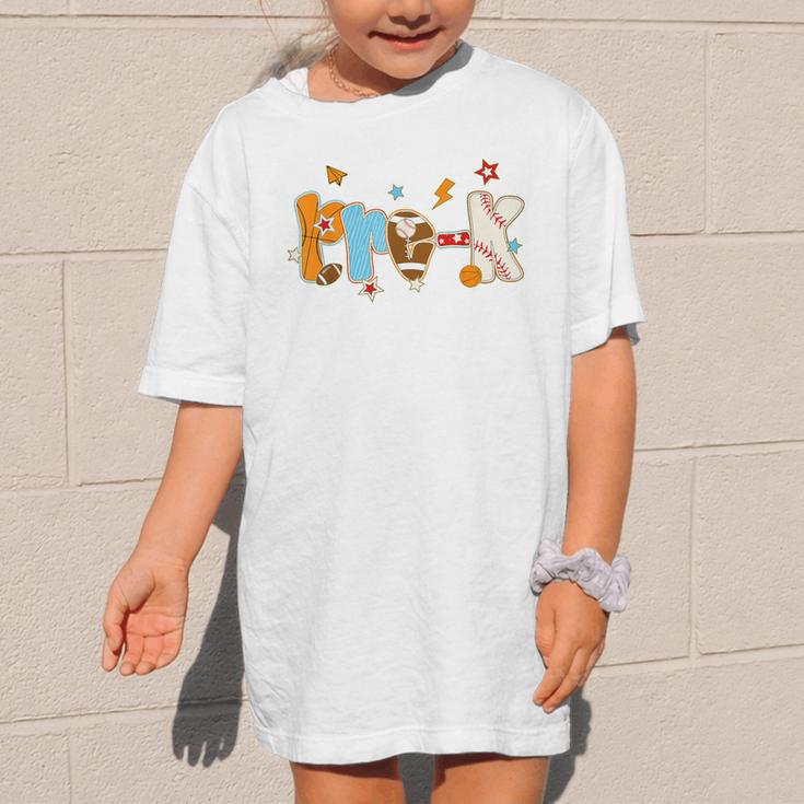 Pre K Preschool Football Basketball Baseball Back To School Graphic Kid T-Shirt Pre K Preschool Football Basketball Baseball Back To School Graphic Kid T-Shirt