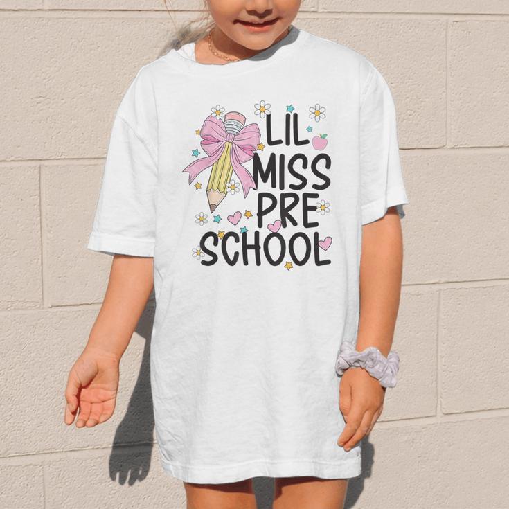 Preschool Little Miss Back To School Girls Kids Preschool Graphic Kid T-Shirt