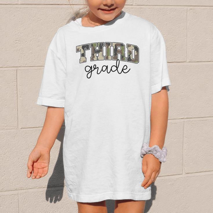 Retro Third Grade Old Camo Back To School Girl Boy 3rd Grade Graphic Kid T-Shirt