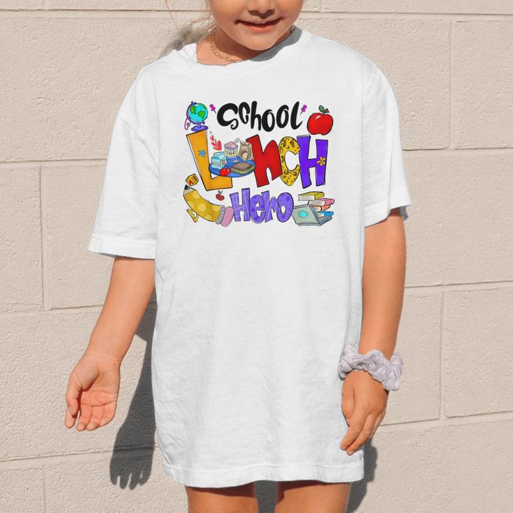 School Lunch Hero Cafeteria Squad Workers Back To School Graphic Kid T-Shirt