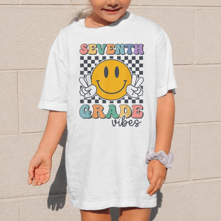 Seventh Grade Vibes Cute Smile Back To School 7th Grade Team Graphic Kid T-Shirt Seventh Grade Vibes Cute Smile Back To School 7th Grade Team Graphic Kid T-Shirt
