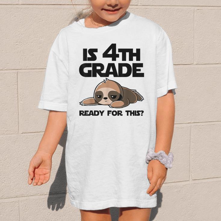 Sloth Is 4th Grade Ready For This Back To School Graphic Kid T-Shirt