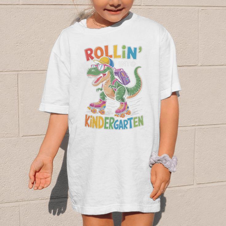 T Rex Rollin Into Kindergarten Back To School First Day Boys Graphic Kid T-Shirt T Rex Rollin Into Kindergarten Back To School First Day Boys Graphic Kid T-Shirt