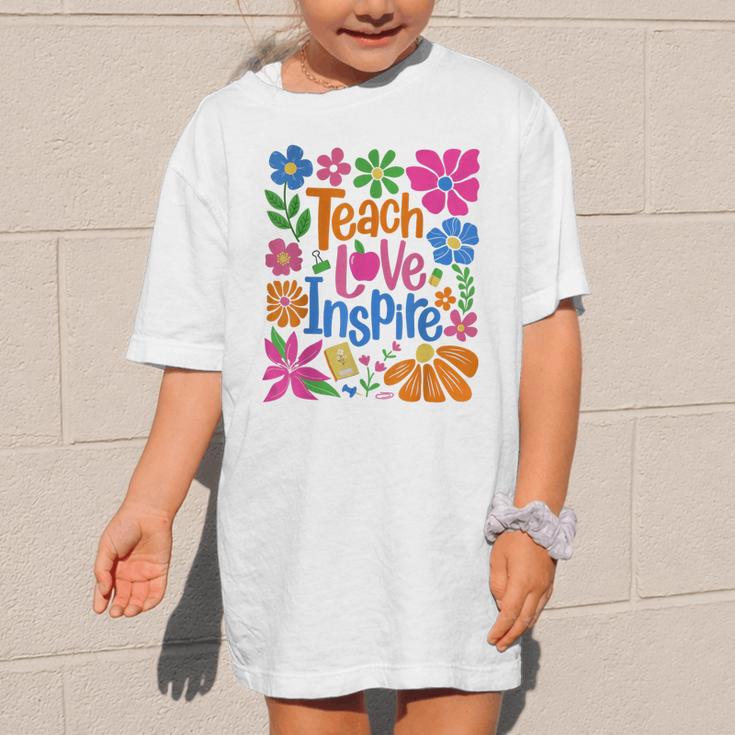Teach Love Inspire Back To School Graphic Kid T-Shirt Teach Love Inspire Back To School Graphic Kid T-Shirt