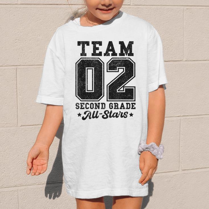 Team 2nd Grade All-Stars Back To School Sports Jersey Graphic Kid T-Shirt