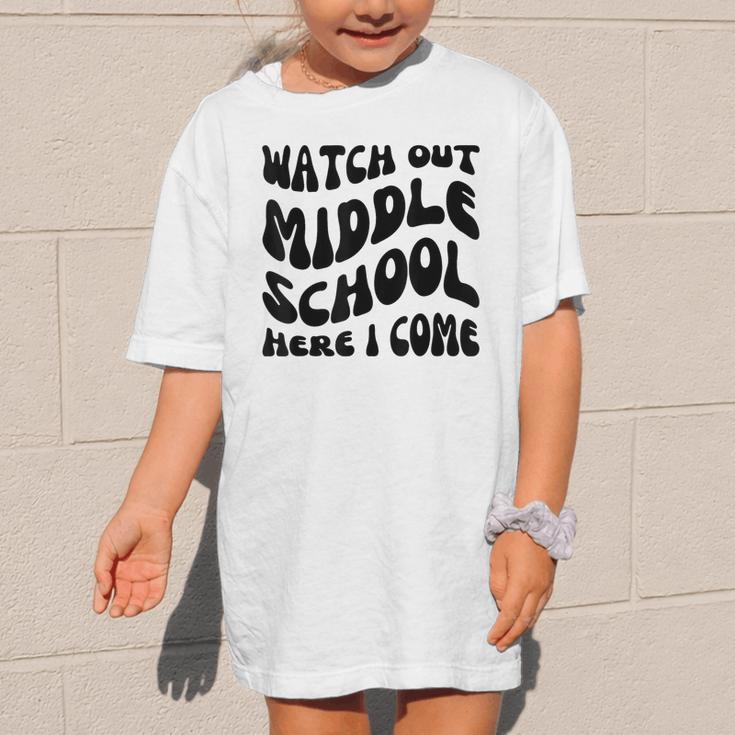 Watch Out Middle School Here I Come Funny Back To School Graphic Kid T-Shirt Watch Out Middle School Here I Come Funny Back To School Graphic Kid T-Shirt