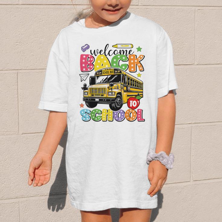 Welcome Back To School Bus Happy First Day Of School Student Graphic Kid T-Shirt Welcome Back To School Bus Happy First Day Of School Student Graphic Kid T-Shirt