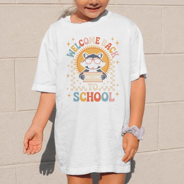 Welcome Back To School Raccoon First Day Of School Checkered Premium Tri-Blend Graphic Kid T-Shirt Welcome Back To School Raccoon First Day Of School Checkered Premium Tri-Blend Graphic Kid T-Shirt