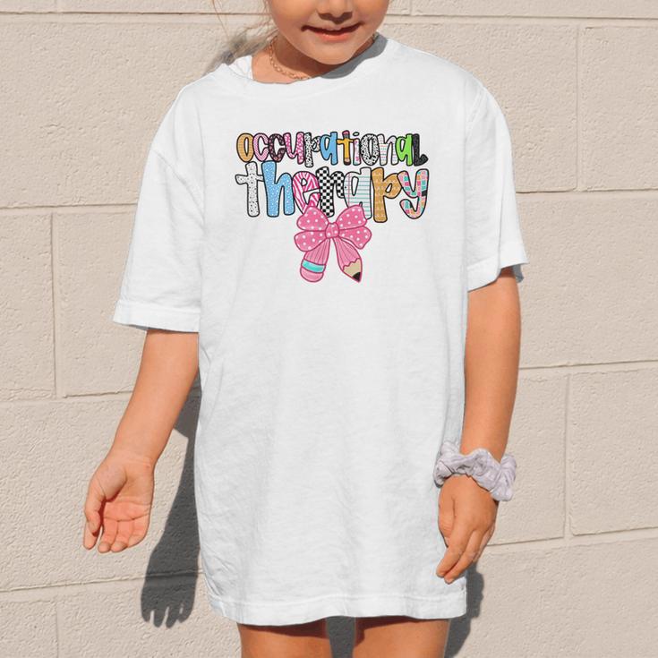 Women Occupational Therapy OT Pencil Bow Back To School COTA Graphic Kid T-Shirt Women Occupational Therapy OT Pencil Bow Back To School COTA Graphic Kid T-Shirt