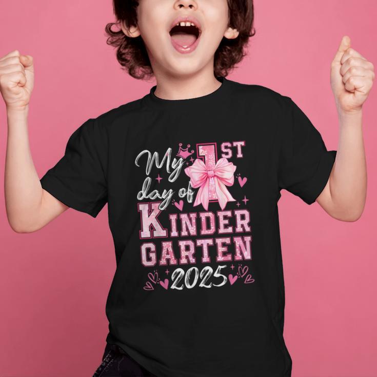 My 1st Day Of Kindergarten 2025 Back To School Girls Graphic Kid T-Shirt My 1st Day Of Kindergarten 2025 Back To School Girls Graphic Kid T-Shirt