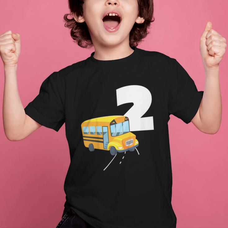 2nd Birthday School Bus Kids Back To School Themes Party Graphic Kid T-Shirt