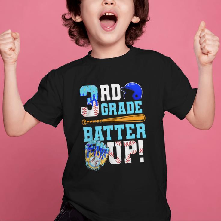 3rd Grade Back To School Baseball Drip Ice Cream Batter Up Graphic Kid T-Shirt 3rd Grade Back To School Baseball Drip Ice Cream Batter Up Graphic Kid T-Shirt