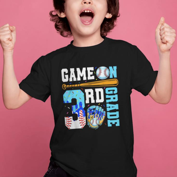 3rd Grade Back To School Baseball Drip Ice Cream Game On Graphic Kid T-Shirt 3rd Grade Back To School Baseball Drip Ice Cream Game On Graphic Kid T-Shirt