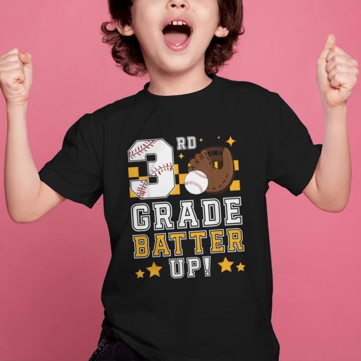 3rd Grade Batter Up Baseball First Day Back To School Graphic Kid T-Shirt 3rd Grade Batter Up Baseball First Day Back To School Graphic Kid T-Shirt