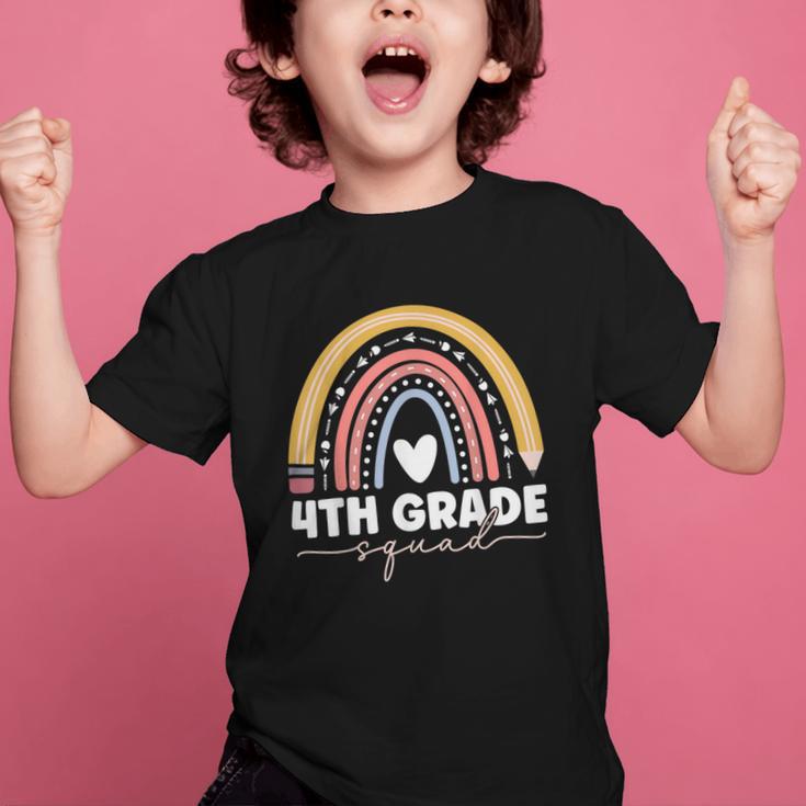 4th Grade Squad Rainbow Back To School Graphic Kid T-Shirt