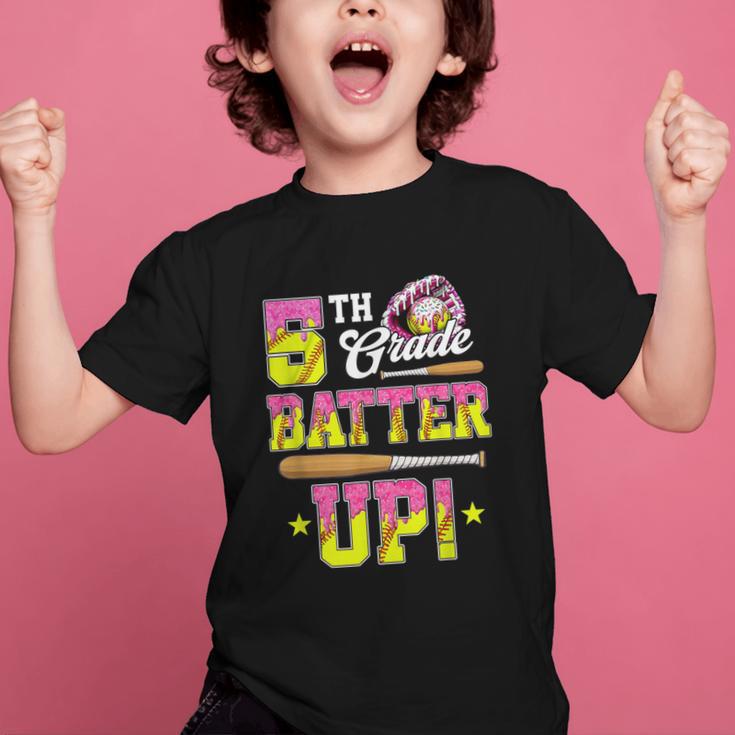 5th Grade Butter Up Softball Ice Cream Drip Back To School Graphic Kid T-Shirt