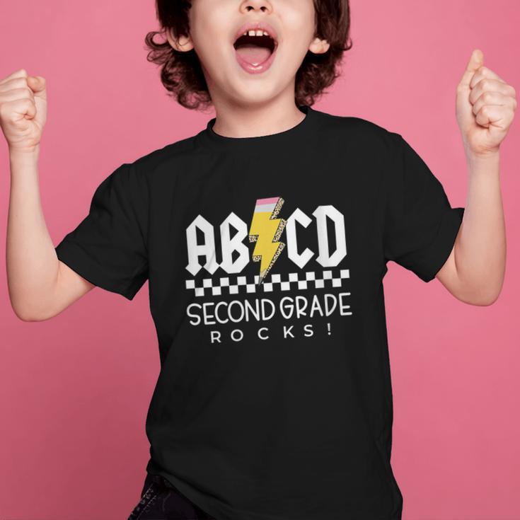ABCD Second Grade Rocks First Day Of School Back To School Graphic Kid T-Shirt ABCD Second Grade Rocks First Day Of School Back To School Graphic Kid T-Shirt