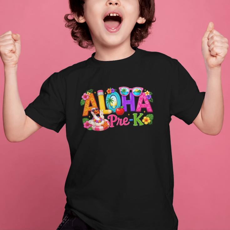Aloha Pre-K Tropical Floral Beach Silly Goose Back To School Graphic Kid T-Shirt Aloha Pre-K Tropical Floral Beach Silly Goose Back To School Graphic Kid T-Shirt