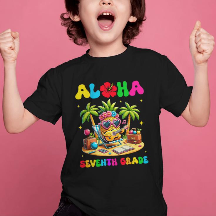 Aloha Seventh Grade Pineapple Hawaii Back To School Girls Graphic Kid T-Shirt