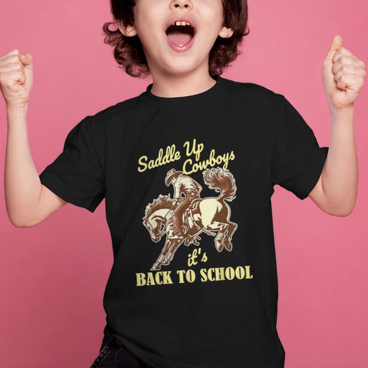 Back To School Cowboy Rodeo Country Western Saddle Up Boys Graphic Kid T-Shirt