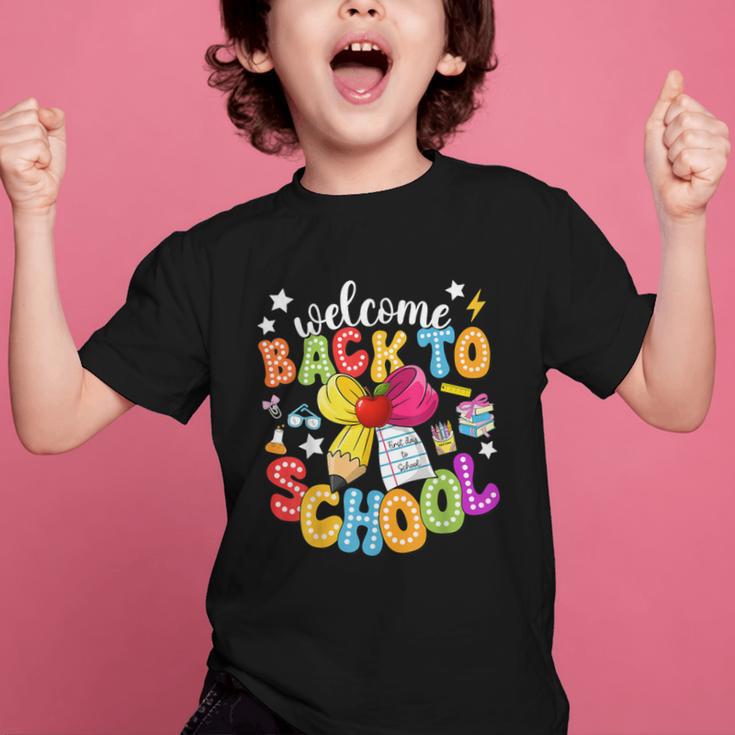 Back To School Pencil Coquette Bow First Day Of School Kids Graphic Kid T-Shirt Back To School Pencil Coquette Bow First Day Of School Kids Graphic Kid T-Shirt