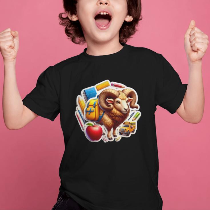 Back To School Ram Boys Girls Student Kids Lover Farmer Cute Graphic Kid T-Shirt Back To School Ram Boys Girls Student Kids Lover Farmer Cute Graphic Kid T-Shirt
