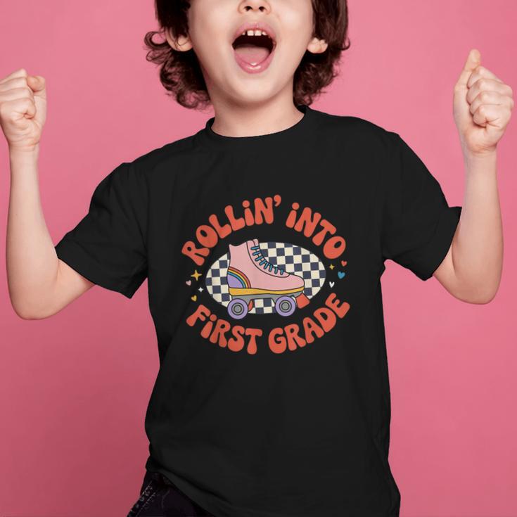 Back To School Rollin Into First Grade Girls Graphic Kid T-Shirt Back To School Rollin Into First Grade Girls Graphic Kid T-Shirt