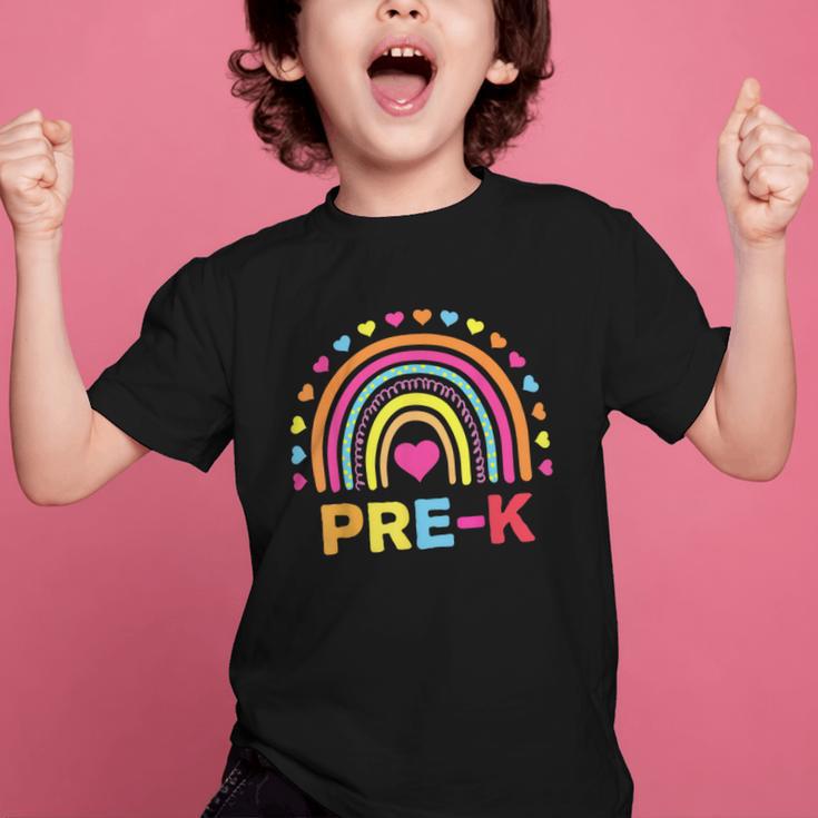 Back To School Shirt Rainbow Happy First Day Of Pre-K Graphic Kid T-Shirt Back To School Shirt Rainbow Happy First Day Of Pre-K Graphic Kid T-Shirt