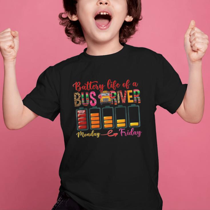 Battery Life Of A Bus Driver First Day Back To School Graphic Kid T-Shirt Battery Life Of A Bus Driver First Day Back To School Graphic Kid T-Shirt