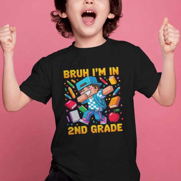 Bruh I'm In 2nd Grade Dabbing Boys Kids Gamer Back To School Graphic Kid T-Shirt