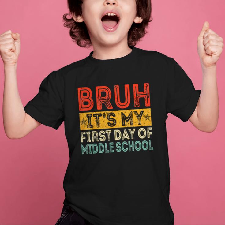 Bruh It's My First Day Of Middle School Back To School Graphic Kid T-Shirt Bruh It's My First Day Of Middle School Back To School Graphic Kid T-Shirt