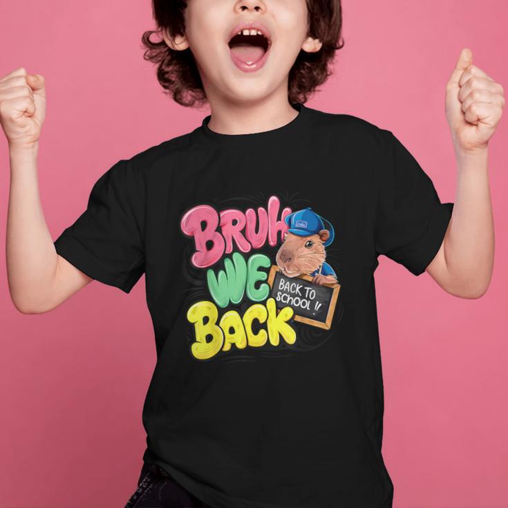 Bruh Wir UnterstüTzen Den Ersten Schulday Back To School Capybara Graphic Kid T-Shirt Bruh Wir UnterstüTzen Den Ersten Schulday Back To School Capybara Graphic Kid T-Shirt