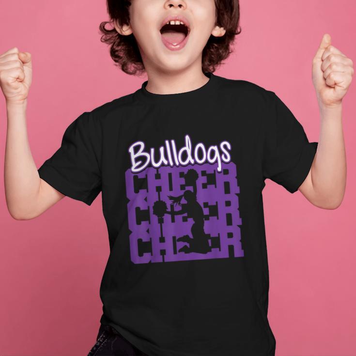 Bulldogs Cheer Back To School Cheerleading Spirit P Graphic Kid T-Shirt
