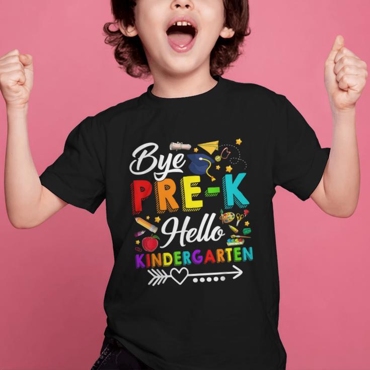 Bye Pre-K Hello Kindergarten Students Pupils Back To School Graphic Kid T-Shirt Bye Pre-K Hello Kindergarten Students Pupils Back To School Graphic Kid T-Shirt