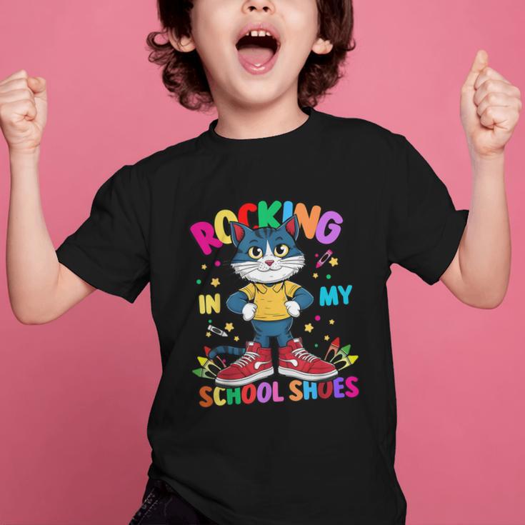 Cat Rocking In My School Shoes Back To School Kids Tee Graphic Kid T-Shirt Cat Rocking In My School Shoes Back To School Kids Tee Graphic Kid T-Shirt