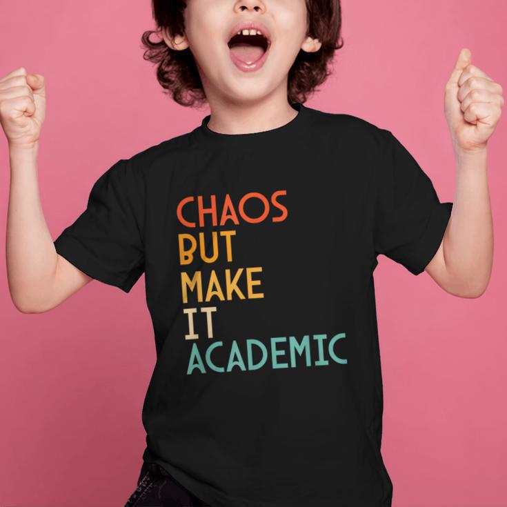 Chaos But Make It Academic Retro Back To School Graphic Kid T-Shirt Chaos But Make It Academic Retro Back To School Graphic Kid T-Shirt