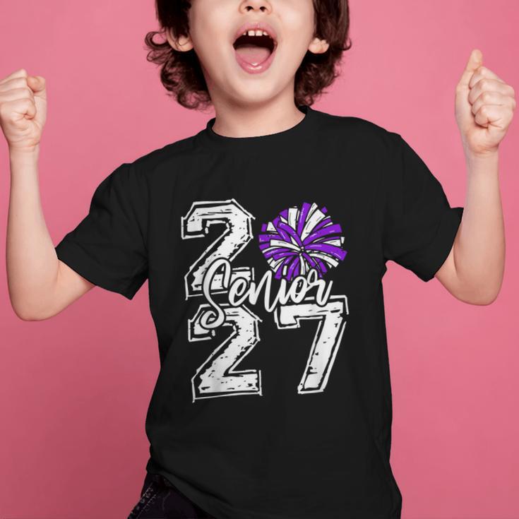 Class Of 2027 Cheer Purple Senior 2027 Back To School Graphic Kid T-Shirt Class Of 2027 Cheer Purple Senior 2027 Back To School Graphic Kid T-Shirt